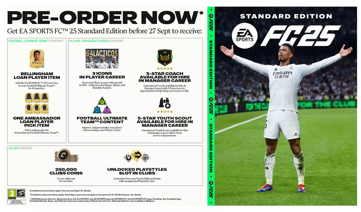 EA Sports FC 25 PS5 Game Pre-Order + Free Gaming Glasses