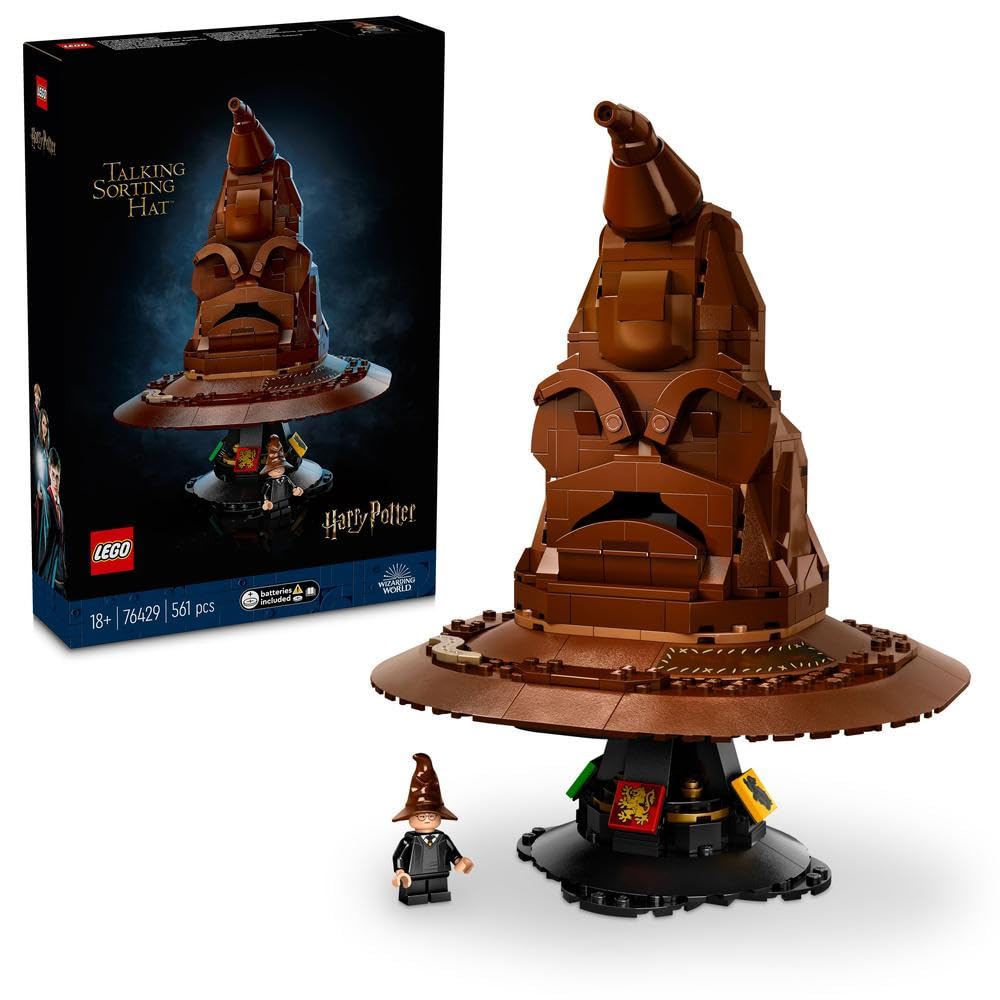 LEGO Harry Potter Talking Sorting Hat Set, Model Kits for Adults to build with 31 Randomised Sounds and a Character Minifigure, Wizarding World Gifts for Men, Women, Him or Her 76429